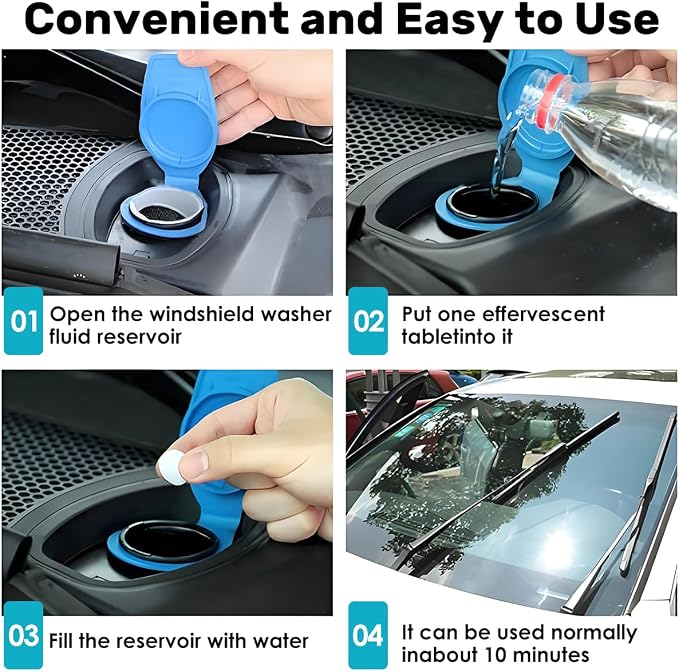（100 PCS） Car Windshield Washer Tablets, Glass Cleaner, Concentrated Tablets - Image 5