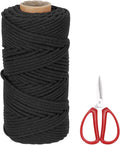 MECCANIXITY Braided Macrame Cord, 4mm x 109 Yards Natural Cotton Rope Macrame by MECCANIXITY