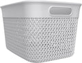 Life Story Large Storage Basket, Decorative Plastic Home Organizer, Lightweight by LifeStory