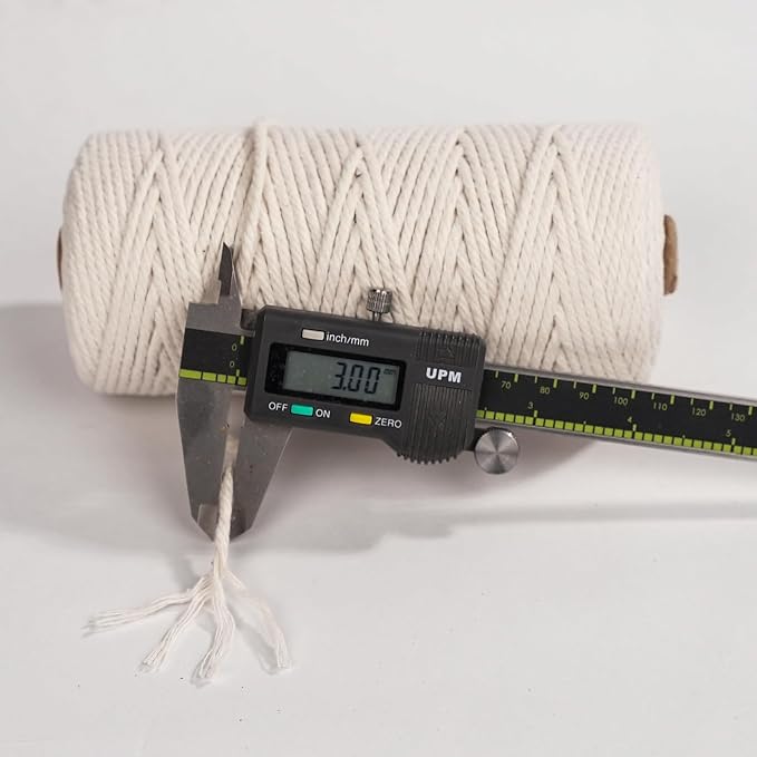Macrame Cord, 3mm x 109Yards, Colorful Cotton Macrame Rope - Image 3