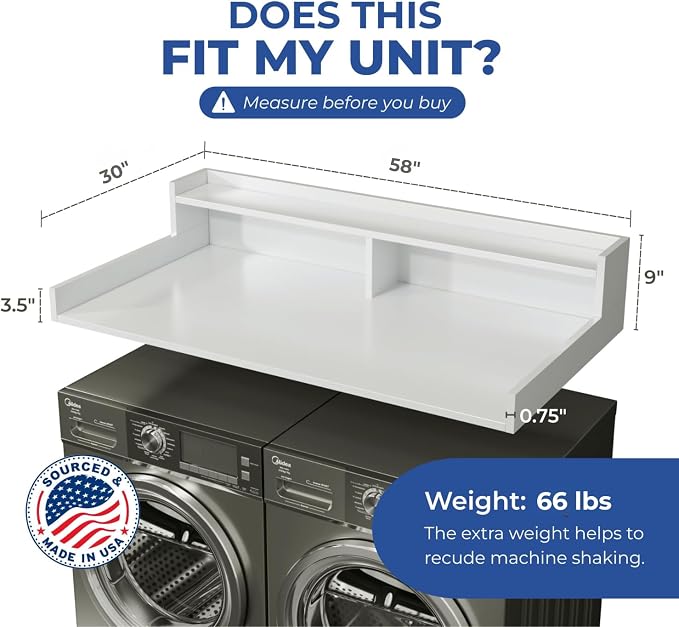 OfficeSimpli Large Washer Dryer Countertop - Image 2