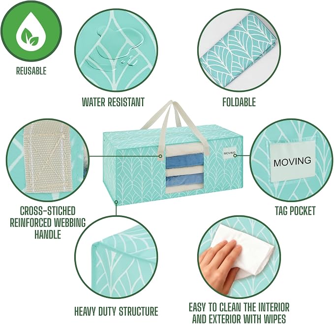 VENO 6 Pack Heavy Duty Moving Bags, Storage Bins - Image 6