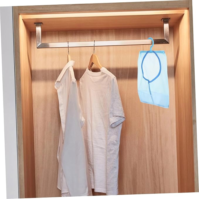 Clothesline Bag for Bathroom Mesh Laundry Bag Hanger Rack Over Door Storage Mesh - Image 5