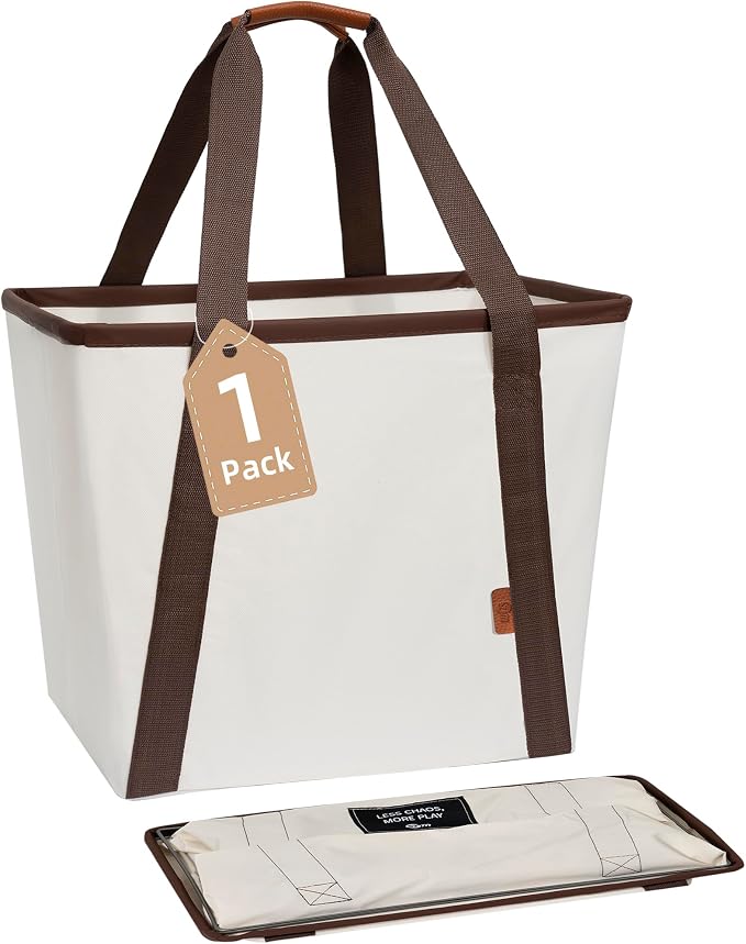 STORAGE MANIAC Collapsible Laundry Caddy, 64L Large Collapsible Laundry Basket by STORAGEMANIAC