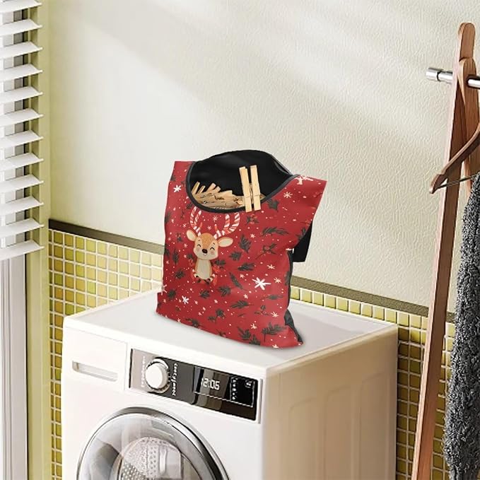 Christmas Reindeer Clothespin Bag - Image 3