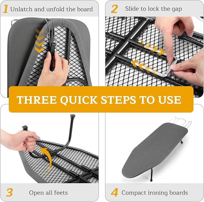 Small Ironing Board, Sonhomay Mini Ironing Board, Tabletop Iron Board - Image 4