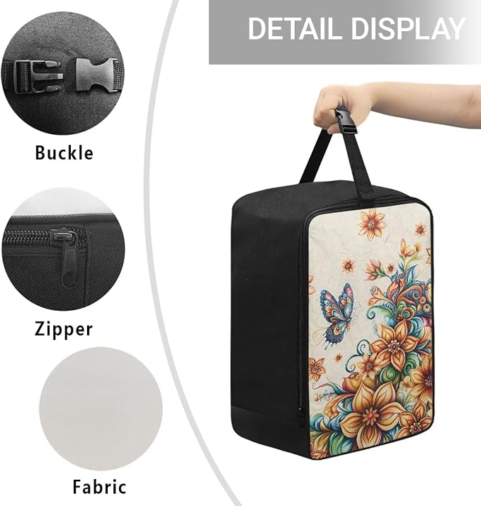 Butterfly Flower Steam Iron Storage Bag Foldable Portable Storage Case - Image 5