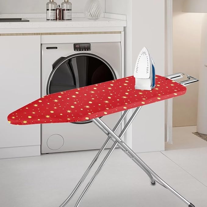 Iron Board Cover with Padding Red Stars Print Ironing Board Covers Protective - Image 2