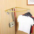 Iron Clothes Hanging Bar for Corner, Wall Mount Garment Clothing Storage Rack by Unknown