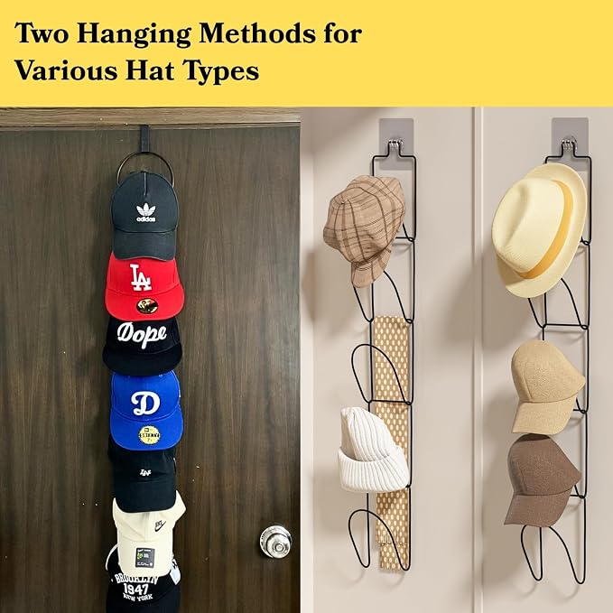 10Pack Over The Door Hat Organizer - Image 8