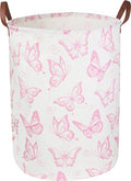 CLOCOR Pink Laundry Basket, Waterproof Nursery Hamper by CLOCOR