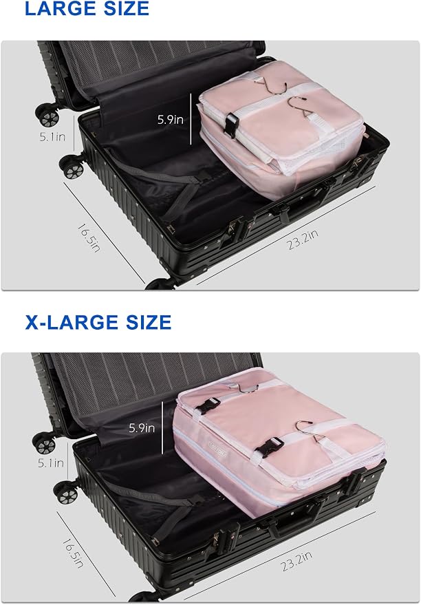 ELEZAY Hanging Packing Cubes Portable Travel Closet Collapsible Compression - Image 5