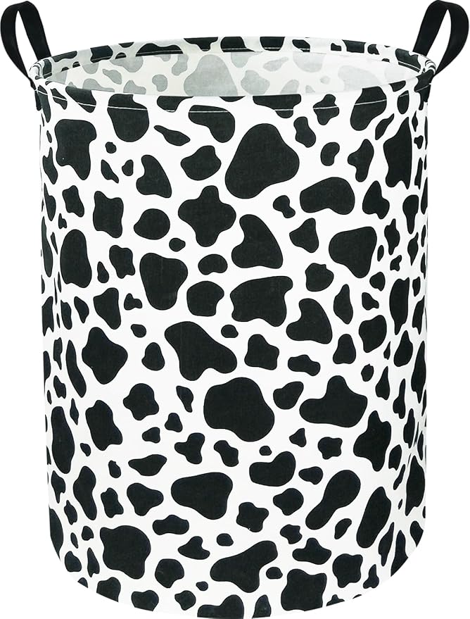 Cow Laundry Basket, Collapsible Nursery Hamper, Waterproof Storage Bin by NTAOHAMPER