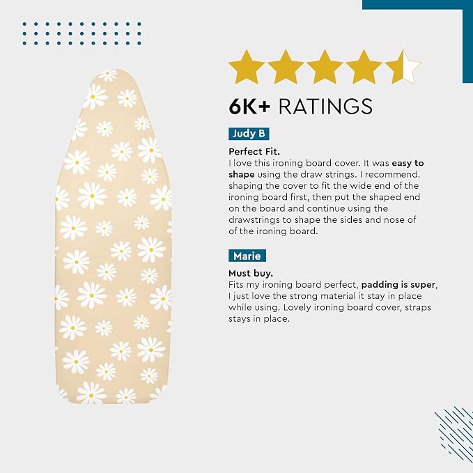 Encasa XO Ironing Board Cover and Pad 28"x12" - Image 5