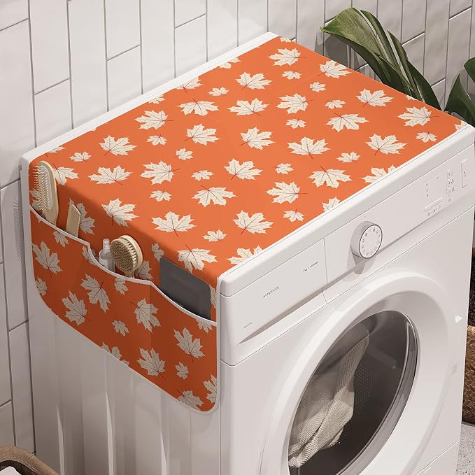 Ambesonne Maple Leaf Washing Machine Organizer, Autumn Fall Season Thanksgiving by Ambesonne