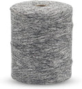 Black White Mix Knitted Macrame Cord 4mm x 54Yards, Macrame Rope, Cotton Like by Crocheta
