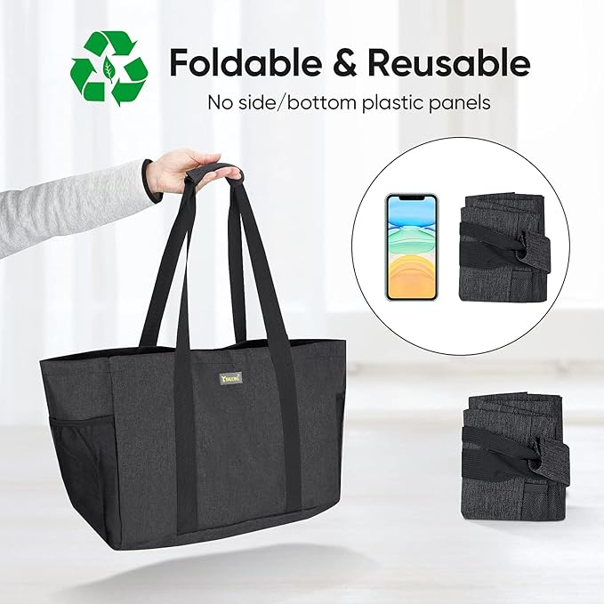 BALEINE Soft 9 Gallon Extra Large Utility Tote, Foldable Reusable Storage Bag - Image 3