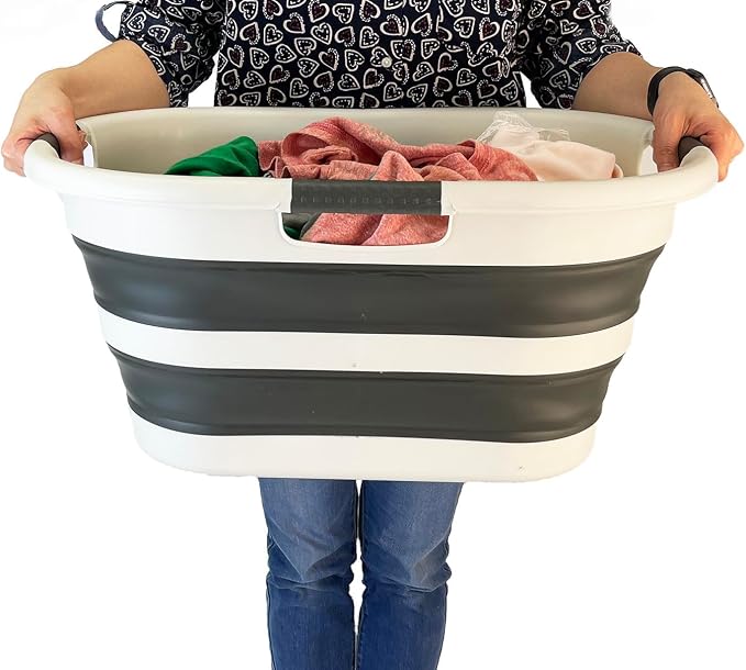 SAMMART 40L Collapsible Plastic Laundry Basket - Image 5