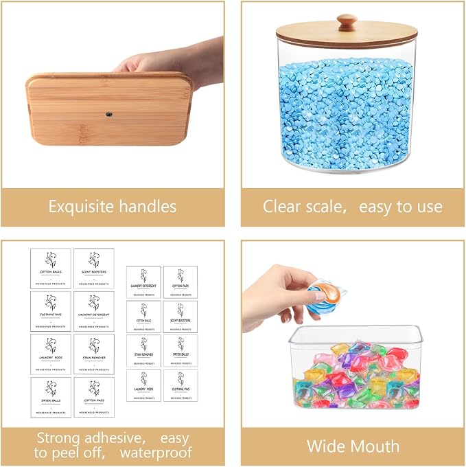 3 Pack Laundry Room Organization Storage Containers - Image 5