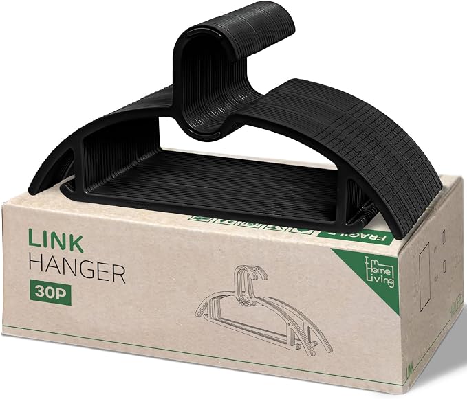 15" Compact Slim & Slimlink Interlocking Clothes Hangers, Space-Saving by IMHOMELIVING