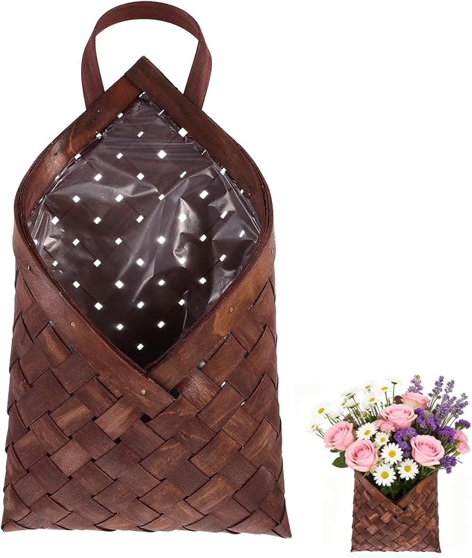 VOSAREA Vintage Woven Wall Hanging Storage Basket by VOSAREA