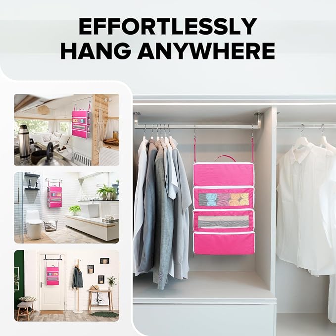 Suitcase Organizer, Travel Luggage Organizer Hanging Shelves Packing Cube - Image 4