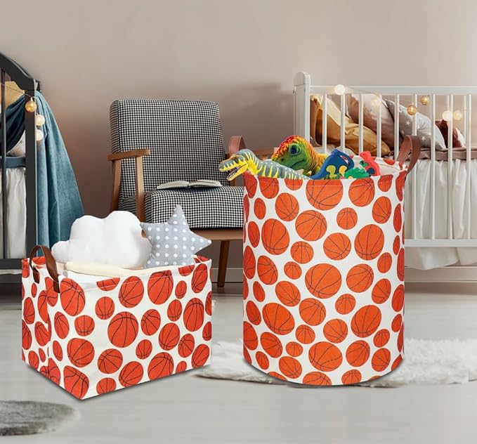 Kids Laundry Hamper, Baseball laundry Basket, Baby Boy Nursery Hamper, - Image 3