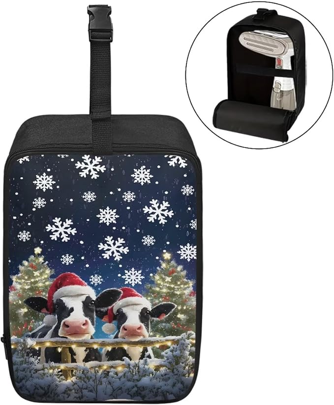 Christmas Cow Printed Clothes Iron Storage Bag Polyester Organizer Case - Image 2