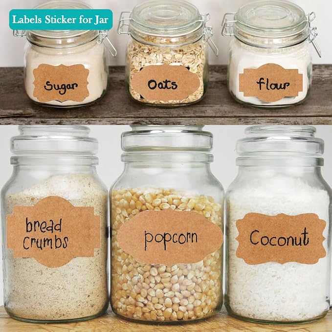 Christmas Gift Name Tags and Labels Stickers, Self-Adhesive Jar Labels - Image 4