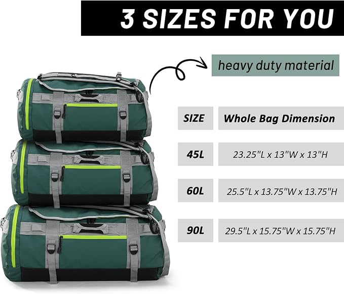 MIER Large Duffel Backpack Sports Gym Bag - Image 4