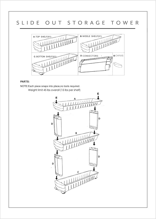 Modern Home Narrow Sliding Storage Organizer Rack - Image 7