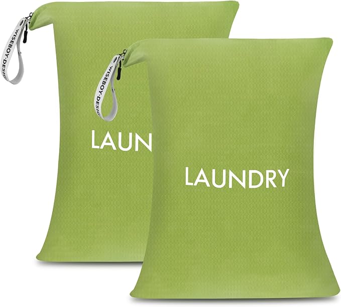 WiseBoy 2 Pack Laundry Bags, Travel Laundry Bag by WiseBoy
