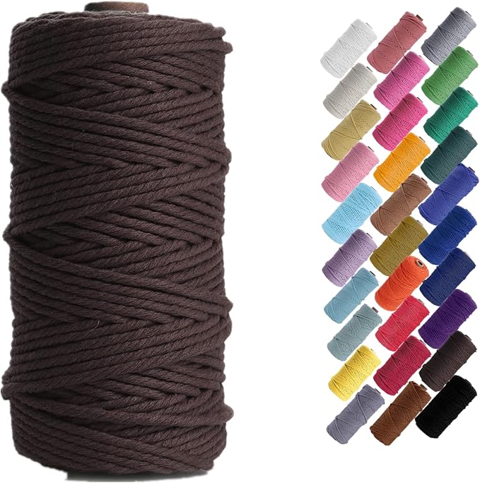 HAPYLY Macrame Cord Natual Macrame Cotton Cord DIY Craft Cord Spool Twine by Unknown
