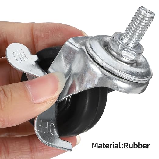 5-Inch Rubber Industrial Stem Caster Wheels - Image 8