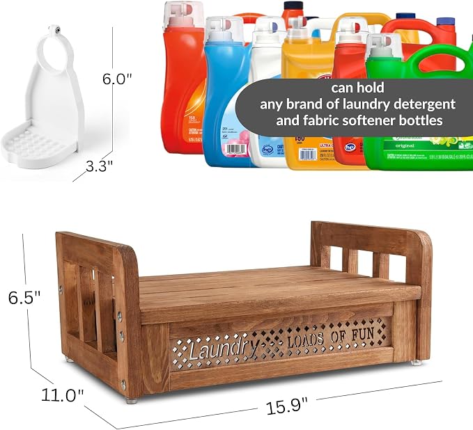 Wooden Laundry Detergent Holder Stand - Image 2