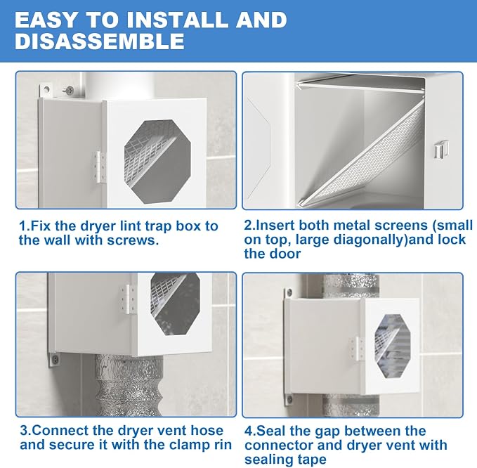 Dryer Lint Trap, Metal Lint Catcher Box - Image 4