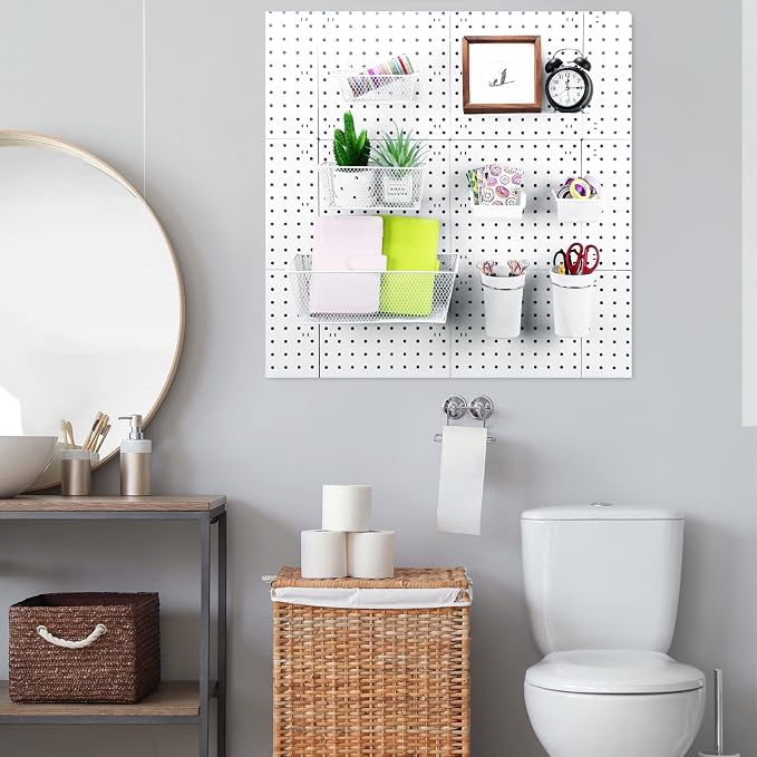 Sieral 30 Pcs Pegboard Organizer Accessories Kit Includes Peg Board Shelving - Image 7