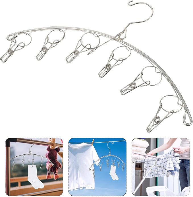 Multi-Clip Stainless Steel Laundry Drying Hanger - Image 7
