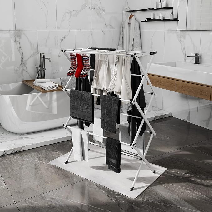 3 Tier Clothes Drying Rack, Foldable Drying Rack Clothing, Indoor & Outdoor by Rbitroise