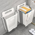 Wall-mounted Collapsible Laundry Basket, Tall Plastic Hamper by Unknown