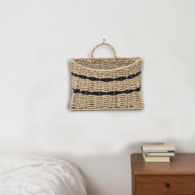 Handmade Seagrass Woven Hanging Basket - Image 7