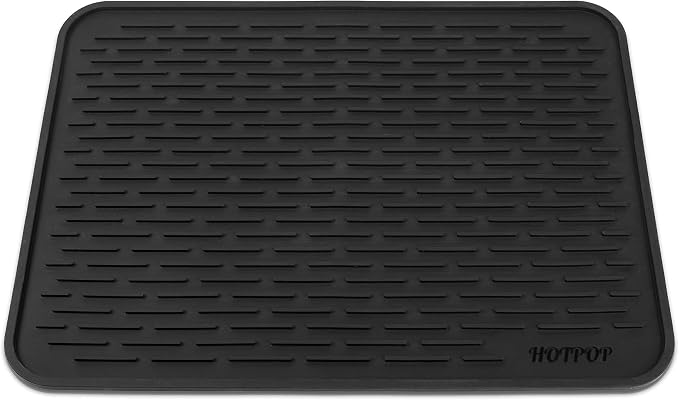 HOTPOP Medium Super Sturdy Silicone Dish Drying Mat and Trivet, Dishwasher Safe by HOTPOP