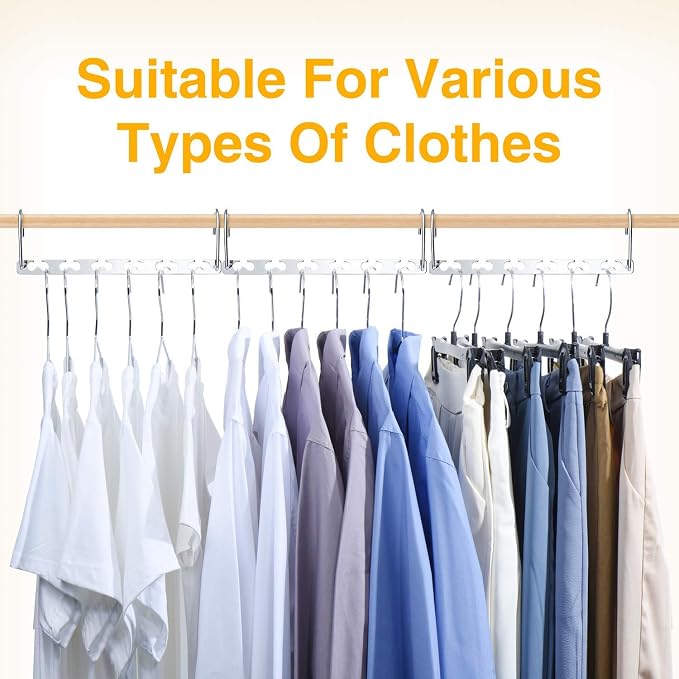 HOUSE DAY Space Saving Hangers for Clothes 20 Pack, Heavy Duty Hanger Organizer - Image 6