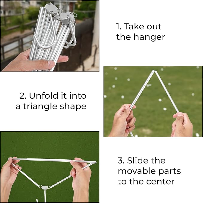Travel Hangers Foldable Aluminum 3 Pack – Light and Portable Suitcase Clothes - Image 4