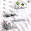 4 Pcs Pegboard Shelves Wall Organizer Brackets Pegboard Steel Tray Accessories by Beeveer