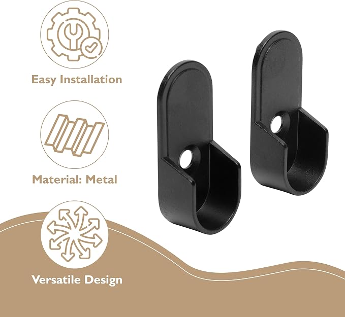 B&B Hardware Extra Pair Oval Closet Rod End Supports - Image 2
