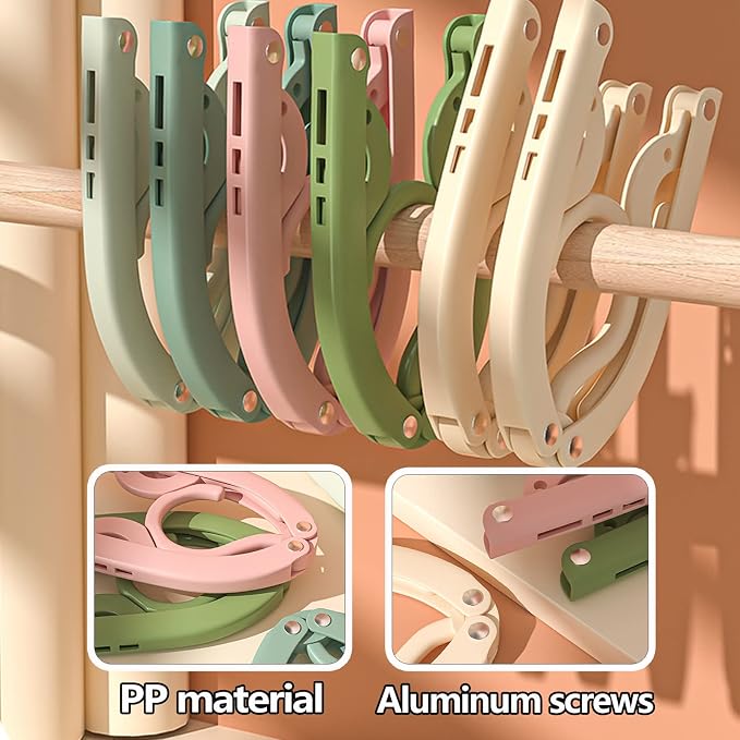 24 PCS Travel Hangers, Portable Folding Clothes Hangers - Image 6