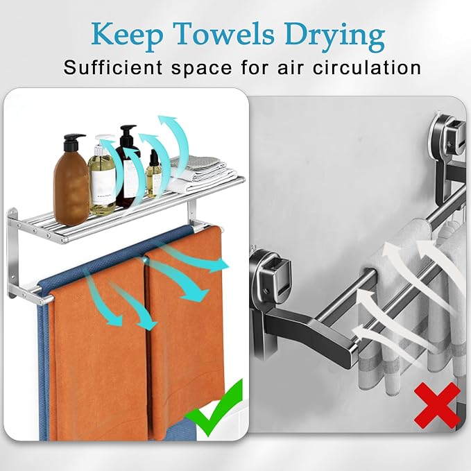 32 in Towel Racks for Bathroom, Bath Towel Shelf - Image 6