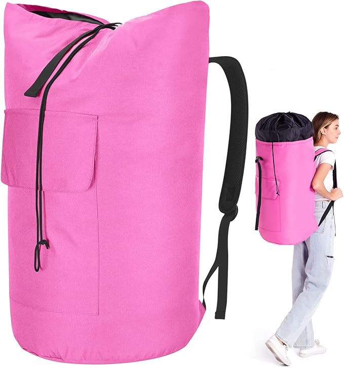 Backpack Laundry Bag, 115L Heavy Duty Extra Large College Laundry Backpack by Azhido