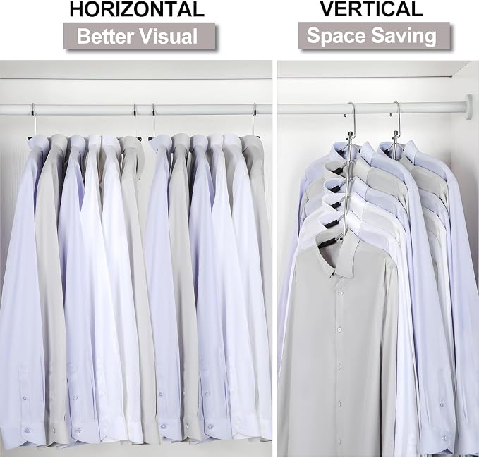 TOPIA HANGER Clothes Hanger Space Saving, 6 Tier Shirt Coat Hangers Space - Image 3